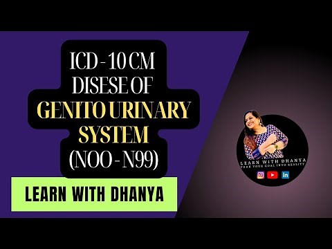 2025 Guidelines for Genito Urinary System Diseases (ICD-10 Codes N00-N99) #learnwithdhanya #icd10