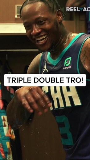Triple-Double for Terry = water bottle shower in the locker room. 💦🐝 — #NBA #terryrozier #sportstiktok