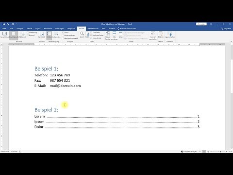 Tabs & Tab Stops – Word Tutorial