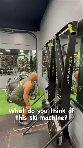 This incredible ski machine💪 its a great workout for those who want to push their limits and maximize their strength. I usually use this machine to measure the force output in watts. Doing multiple rounds, trying to peek your max output with short rest between is a killer workout that targets muscles and cardio in a unique way. What do you think of this machine? Let me know in the comments below! #SkiMachine #WorkoutGoals #MaxStrength #CardioBurn #MusclePump #FitnessMotivation #PushYourLimits #