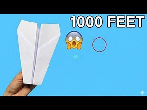 How to make a Paper Airplane 1000 FEET 😱 Super Long Distance Flight | Easy Paper Plane DIY