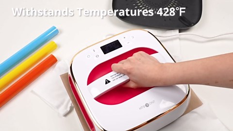 HTVRONT Heat Press Mat Compatible with Cricut Cutting Machine, 11.5"x11.5" Heat Press Pad for Craft Vinyl Ironing Insulation Transfer, Double Sided Applicable Mat