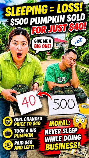 Sleeping Seller Lost $460! Girl Changes Pumpkin Price Tag 😱🎃 | Shocking Life Lesson