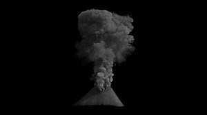 Download Volcanic eruption on black background for free