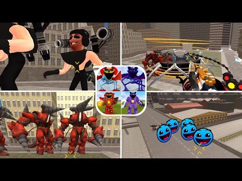 Nextbots In Playground Mod - Titan TV Man, Nextbots Emoji, Titan Huggy MechaDLC