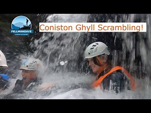 Ghyll Scrambling Church Beck, Coniston, The Lake District. Waterfall leaps! With Fells Kitchen