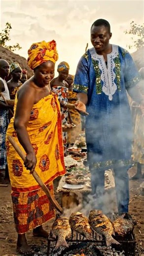 Tribal Fishing Festival Dance 🐟🔥 | Catching & Cooking Fish in Village Style | #shorts #trending