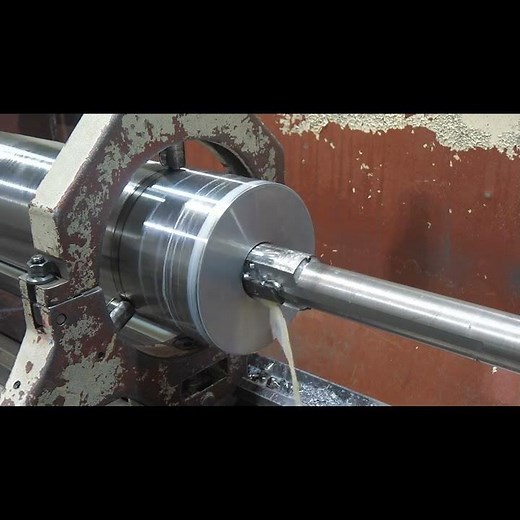 Trepanning a Large Steel Cylinder Using Zala Machine-Made Tool #cnc #machine #shorts