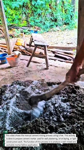 Manual Cement Mixing Process | Traditional Construction Method.