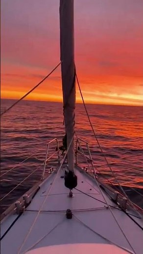 Ocean Sunset from Sailboat Bow | Epic Sailing Views at Sea You’ll Want to Watch Again