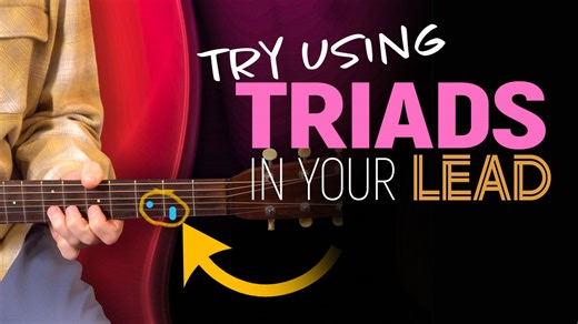 Use triads to play a lead. Simple technique for playing chord changes. #guitarlessons #guitartutorial | ActiveMelody Guitar Lessons
