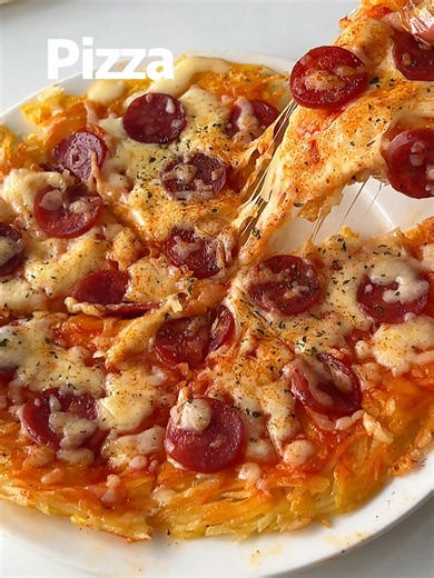 🔥土豆丝芝士香肠披萨🍕拉丝浓郁巨满足‼️