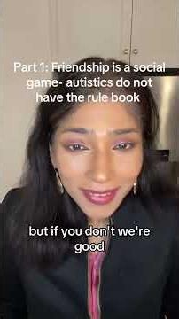 Friendship is a social game (Part 1) #autistic #autism