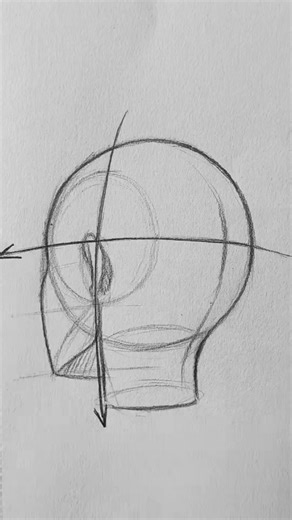 🤯 Simple Lines → Realistic Head Drawing 🎨 | Easy Tutorial for Beginners #shorts