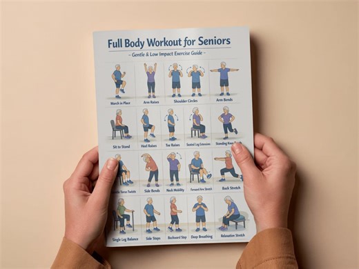 Full Body Workout for Seniors Printable | Low Impact Exercise Guide | Gentle Fitness PDF for Older Adults - Etsy Australia