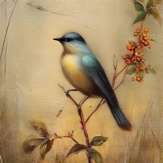 Vintage Bird Print – Blue and Yellow Bird, Cottagecore Wall Art (digital Download) - Etsy