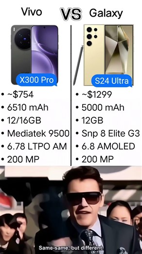 Vivo X300 Pro vs Samsung Galaxy S24 Ultra📲🏆#msteffects #tech #vivo #youtube #shorts #smartphone #fyp
