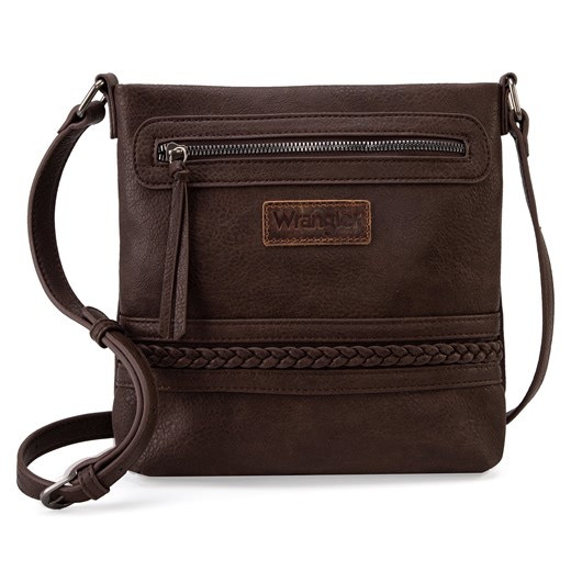 Wrangler Crossbody Bags for Women Western Hand Woven Satchel Purse, Coffee