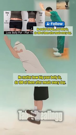 145 reactions · 21 shares | No matter how big your belly is, do this 100 times after every meal — and watch your body transform.  A simple daily movement that boosts digestion, burns fat, and brings your energy back! ✨ #HealthyLifestyle #FlatBellyJourney #AfterMealRoutine #DailyWellness #NaturalFatBurn #MindBodyBalance #HealthyHabits #FitnessMotivation #BellyFatSolution #SimpleButPowerful #DigestiveHealth #StayFitStayYoung #HolisticWellness | Taichi Healing | Facebook