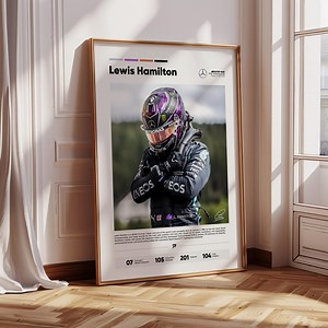 Lewis Hamilton F1 Poster: Mercedes AMG Formula One Art - Etsy