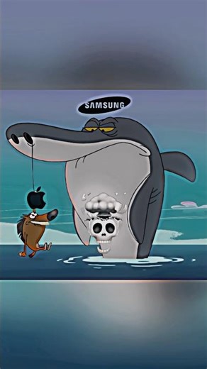 Apple vs Samsung: The Ultimate Cartoon Showdown! #smartphone #shorts #fyp #cartoon #apple #samsung