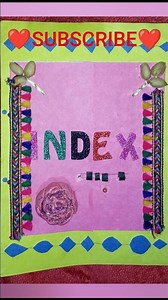 Who said index pages have to be boring?💖📚Made this colourful index cover for my project file#Shorts