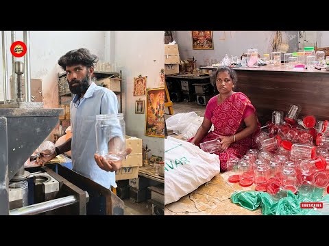 🫙Plastic Jar Production Explained | From Raw Material to Final Product #hardworking #plasticjars