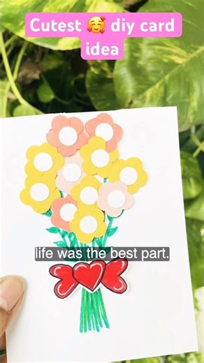 Cute 🥰 n super easy diy card idea #shorts #diy #papercraft #trending #ai #ytshorts