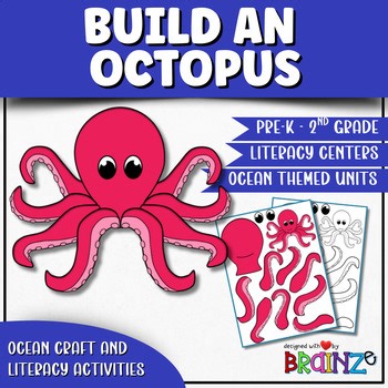 Build an Octopus Craft & Literacy Activity | Ocean Animals Cut & Paste & Writing