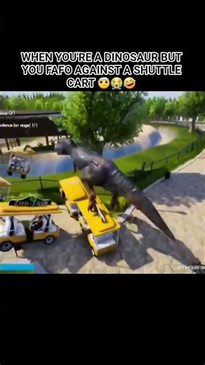 When you're a T-REX but this happens... 🤕😭🤣 #zookeepersimulator #game #funny #fail #meme #shorts