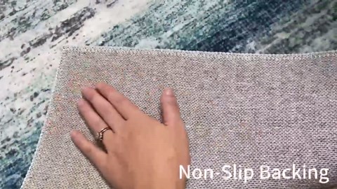 iOhouze Runner Rug 2x8 Kitchen Runner Rugs Non-Slip Washable Soft Print Distressed Blue Carpet Runner for Entryway Bathroom Laundry Room Foyer