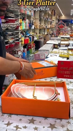 Unboxing the Ultimate 3-Tier Serving Platter Set! 🍽️✨ #Shorts#kitchengadgets