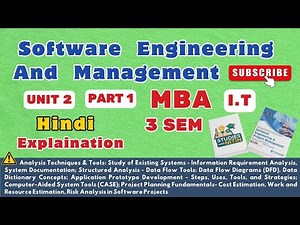 Software Engineering And Management || Unit 2- Part 1 || MBA IT 3 SEM || Studies With NITIN