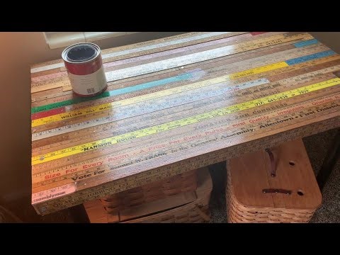 Making a Vintage Yardstick Table￼