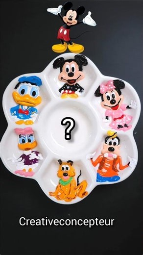 Color mixing Disney Mickey Mouse #shorts