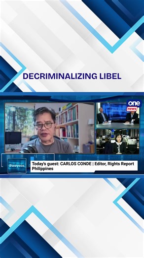 Rights Report Philippines editor Carlos Conde calls for the decriminalization of libel, saying speech-related offenses should not carry criminal penalties and should instead be addressed through civil liability. #onenews #onenewsph #newsph #SocialNewsPH #storycon