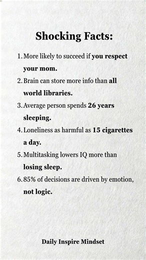 6 Shocking Facts That Will Change Your Life 🧠