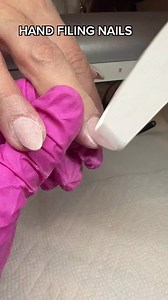 filing by hand #nails #handfiling | Sarah's Nail Secrets