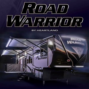 2K views · 40 reactions | Take a quick tour of the 2018 Road Warrior 426. This luxurious toy hauler features a 13' garage with an overhead loft, 1.5 baths, and a king bed. | Heartland RVs | Facebook