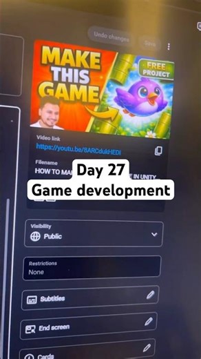 Day 27 Making my own game in unity