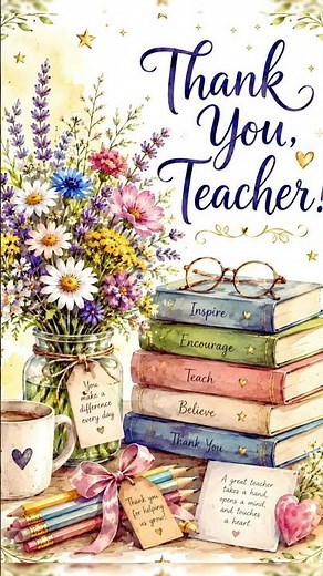 Thank You Teacher Printable Card | Teacher Appreciation Gift Idea | Instant Download