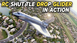 See the RC Shuttle Drop Glider Soar and Glide Perfectly