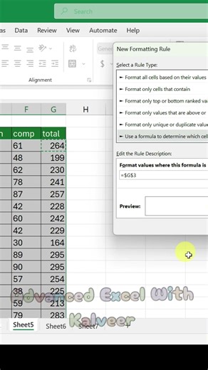Excel Conditional Formatting Trick | Poora Row Highlight Kaise Karein | Excel Tips Hindi