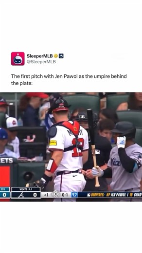 This is the first pitch with Jen Pawol as the umpire behind the plate. #jenpawol #umpire #baseball #MLB #reels | Viral One Direction ARMY