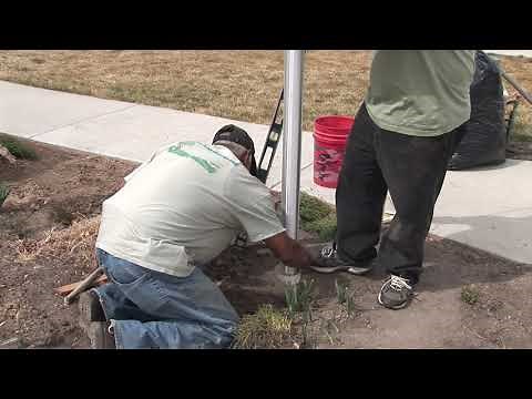 Installing a One Piece Residential Flagpole-Step Three: Standing the Flagpole