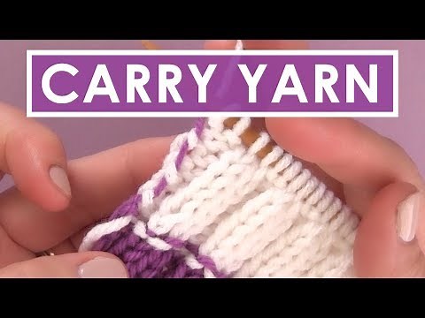 CARRY YARN UP SIDE Knitting Stripes