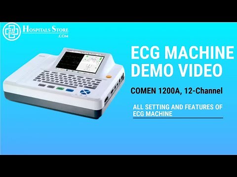 Comen 1200A, 12 channel ECG machine Demonstration video .