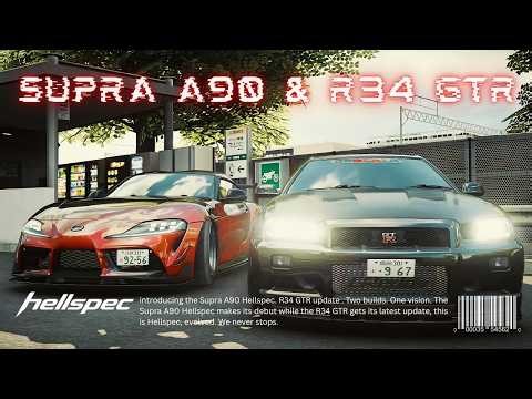 "SUPRA & SKYLINE" A90 Hellspec Reveal + R34 Update • Assetto Corsa