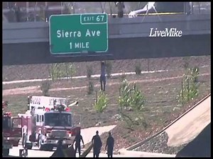 Raw Video: Man Jumps from 210 Freeway Overpass
