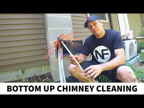 Cleaning a Chimney From the Bottom Up